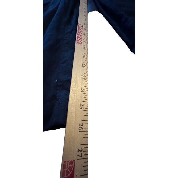 Time And Tru Navy Blue Linen Jumpsuit Romper M (8 - 10) Button Up No Belt NWT - Picture 11 of 12